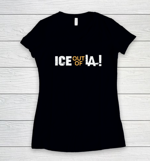 ICE Out Of LA Women's V-Neck T-Shirt