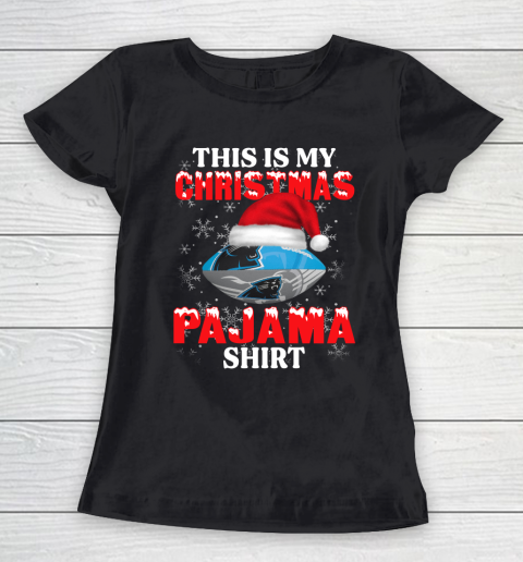 Carolina Panthers This Is My Christmas Pajama Shirt NFL Women's T-Shirt