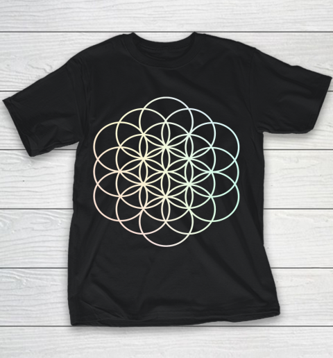 Coldplay Shirt Pastel Rainbow Flower of Life Youth T-Shirt
