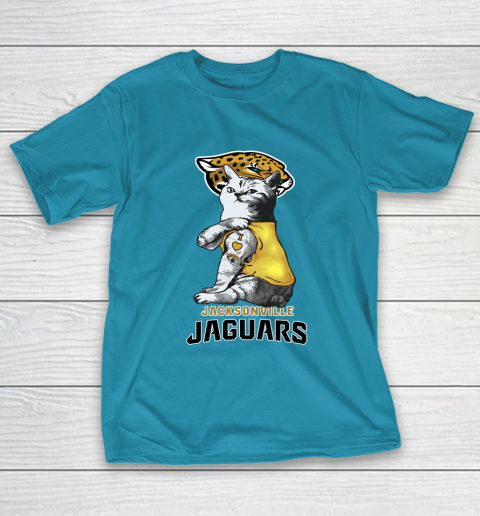 NFL Football My Cat Loves Jacksonville Jaguars T-Shirt 7