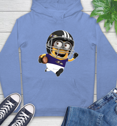 NFL Baltimore Ravens Minions Disney Football Sports Hoodie 11