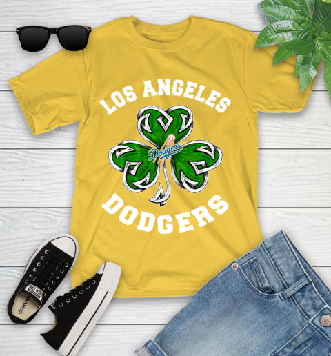 MLB Los Angeles Dodgers Three Leaf Clover St Patrick's Day Baseball Sports Youth T-Shirt 10