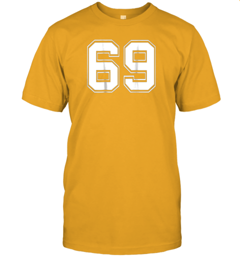 Number 69 Football Baseball Soccer Jersey Uniform T Shirt T-Shirt