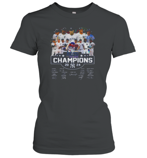 ALCS Champions 2024 New York Yankees Signatures Fireworks Women's T-Shirt