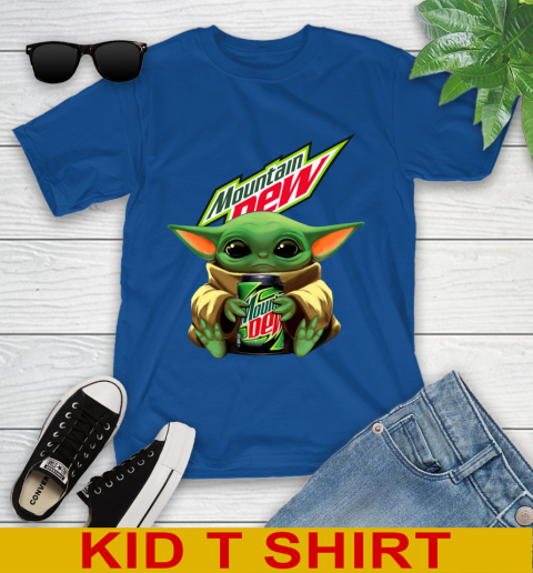 Star Wars Baby Yoda Hugs Mountain Dew Soft Drink Shirt 109