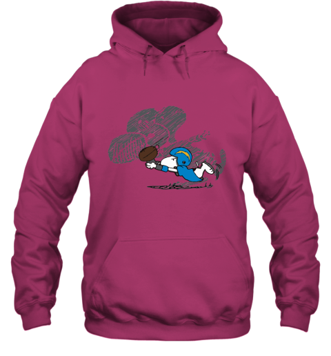 Los Angeles Chargers Snoopy Plays The Football Game Hoodie