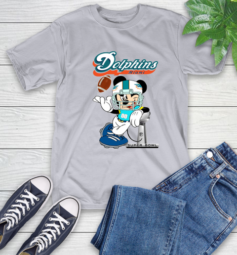 NFL Miami Dolphins Mickey Mouse Disney Super Bowl Football T Shirt T-Shirt 6