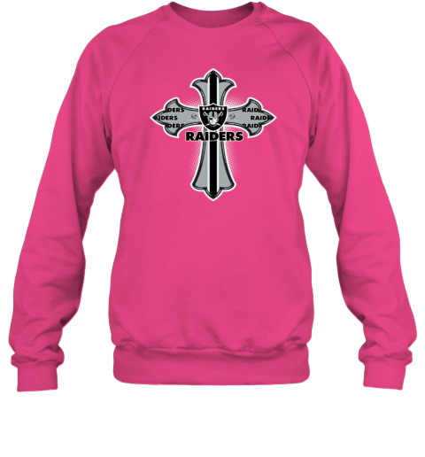 NFL Black Crusader Cross Oakland Raiders Sweatshirt mhdd nfl black crusader cross oakland raiders sweatshirt 35 front heliconia
