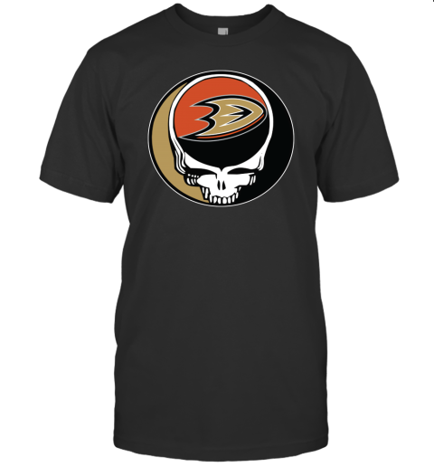 Anaheim Ducks Grateful Dead Steal Your Face Hockey Nhl Shirts Men Cotton T-Shirt