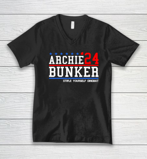 Archie Bunker 24 For President 2024 V-Neck T-Shirt