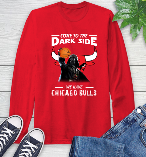 NBA Come To The Dark Side We Have Chicago Bulls Star Wars Darth Vader Basketball Long Sleeve T-Shirt 11