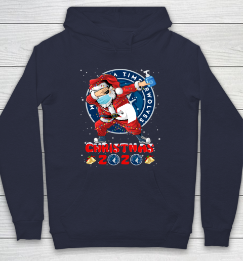 Minnesota Timberwolves Funny Santa Claus Dabbing Christmas 2020 NBA Hoodie 2