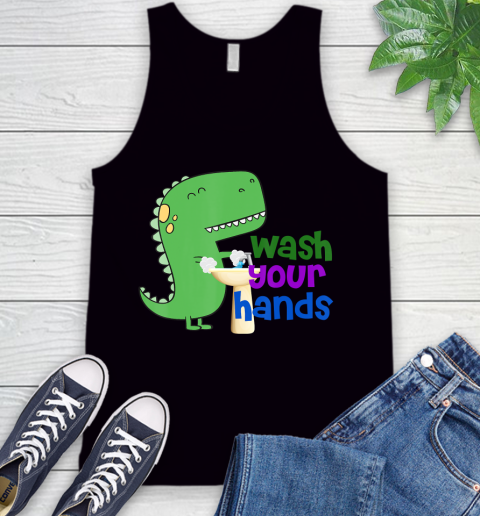 Nurse Shirt Cute Dino T rex Wash Your Hands T Shirt Tank Top
