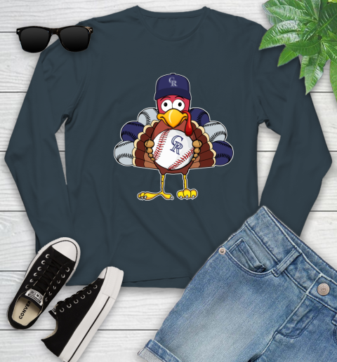 Colorado Rockies Turkey thanksgiving Youth Long Sleeve 8