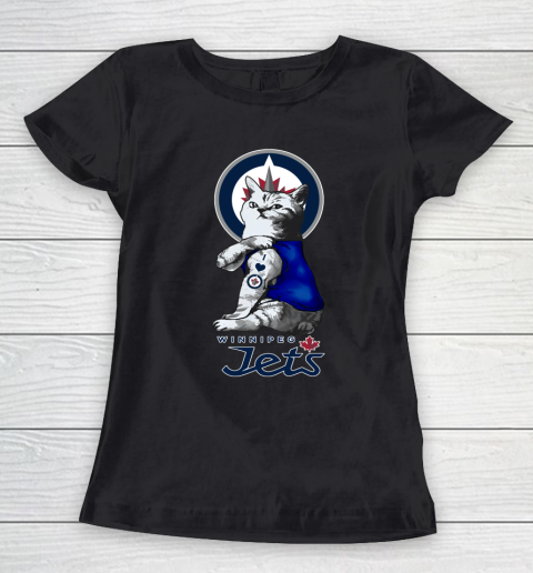 NHL My Cat Loves Winnipeg Jets Hockey Women's T-Shirt