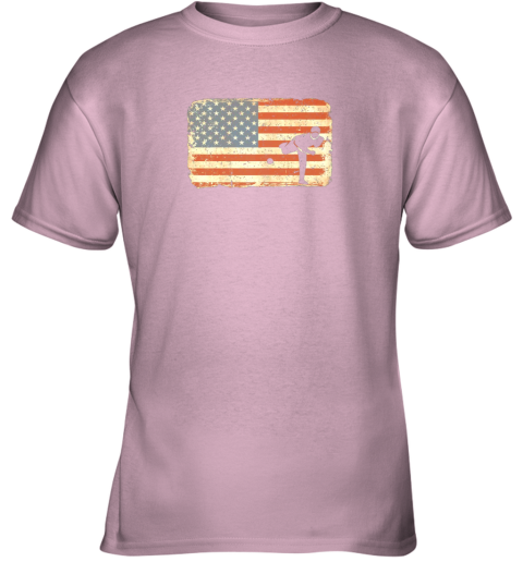 u2r3 vintage baseball pitcher shirt american flag youth t shirt 26 front light pink