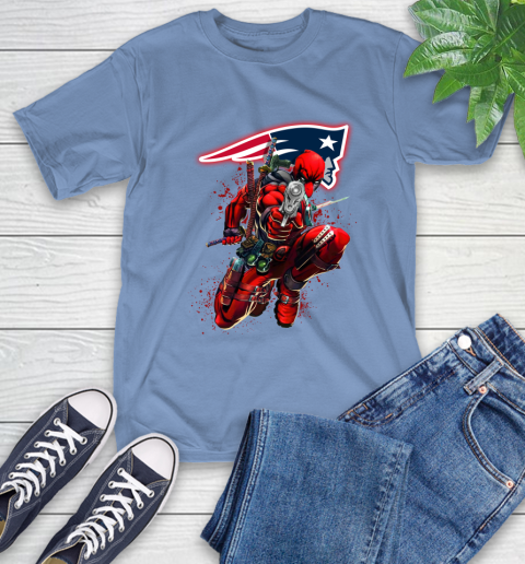 NFL Deadpool Marvel Comics Sports Football New England Patriots T-Shirt 11