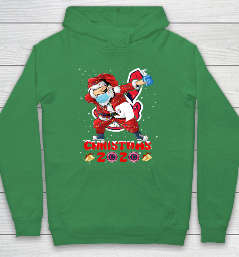 Cleveland Indians Funny Santa Claus Dabbing Christmas 2020 MLB Hoodie 5