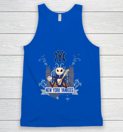 MLB New York Yankees Baseball Jack Skellington Halloween Tank Top 4