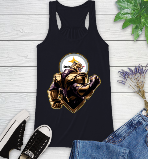 NFL Thanos Avengers Endgame Football Sports Pittsburgh Steelers Racerback Tank 10