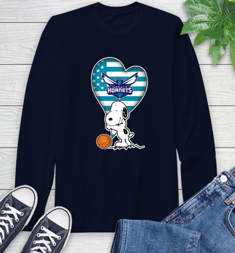 Charlotte Hornets NBA Basketball The Peanuts Movie Adorable Snoopy Long Sleeve T-Shirt 5 Charlotte Hornets NBA Basketball The Peanuts Movie Adorable Snoopy Long Sleeve T-Shirt - Image 5