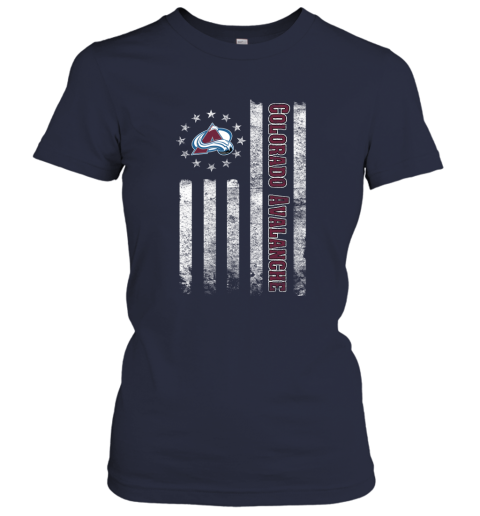 NHL American Flag Hockey Sports Colorado Avalanche Women's T-Shirt 2