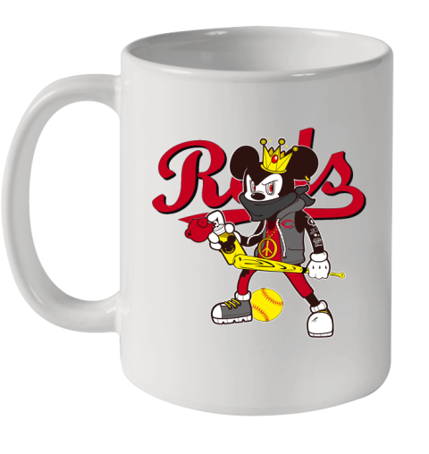 Cincinnati Reds MLB Baseball Mickey Peace Sign Sports Ceramic Mug 11oz