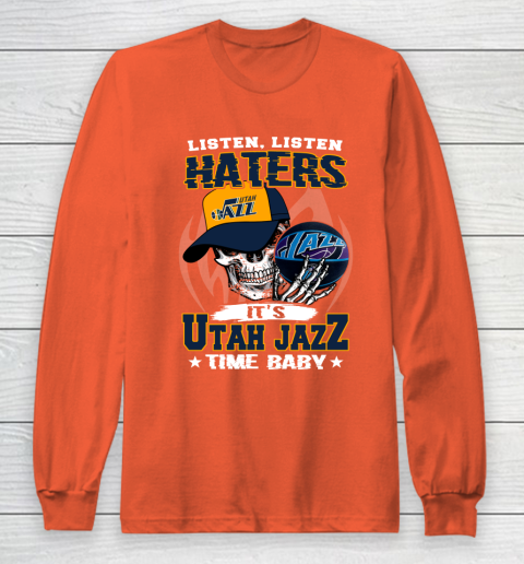 Listen Haters It is JAZZ Time Baby NBA Long Sleeve T-Shirt 3