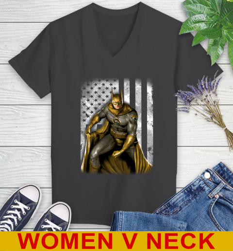 Jacksonville Jaguars NFL Football Batman DC American Flag Shirt Women's V-Neck T-Shirt 8