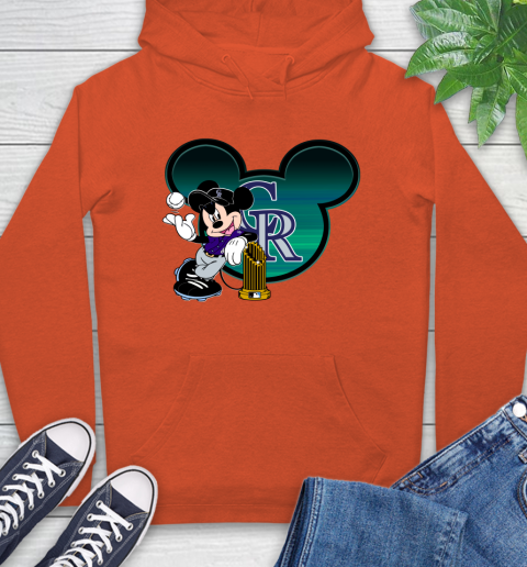MLB Colorado Rockies The Commissioner's Trophy Mickey Mouse Disney Hoodie 5