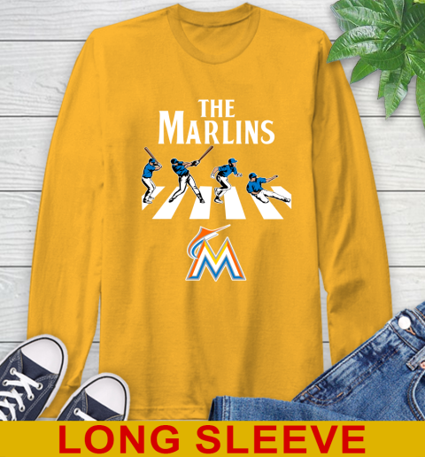 MLB Baseball Miami Marlins The Beatles Rock Band Shirt Long Sleeve T-Shirt 2
