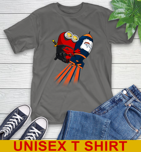 NFL Football Denver Broncos Deadpool Minion Marvel Shirt T-Shirt 10