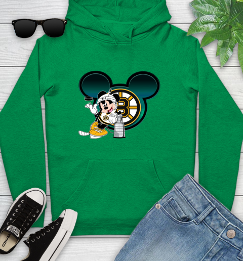 NHL Boston Bruins Stanley Cup Mickey Mouse Disney Hockey T Shirt Youth Hoodie 7