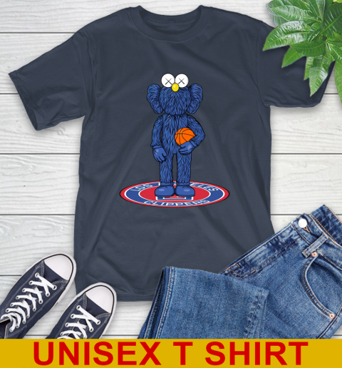NBA Basketball LA Clippers Kaws Bff Blue Figure Shirt T-Shirt 4