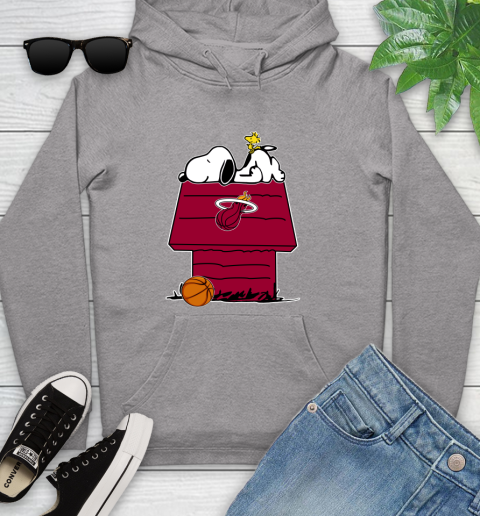 Miami Heat NBA Basketball Snoopy Woodstock The Peanuts Movie Youth Hoodie 6