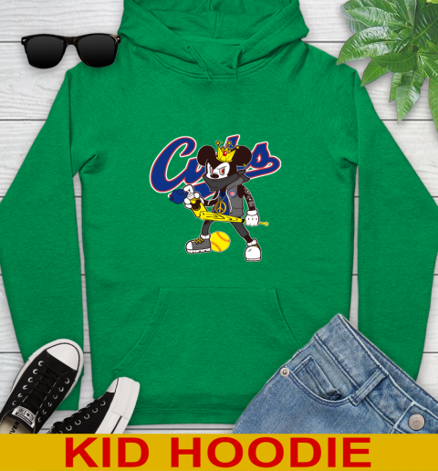 Chicago Cubs MLB Baseball Mickey Peace Sign Sports Youth Hoodie 8