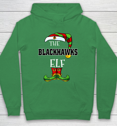 Chicago Blackhawks Christmas ELF Funny NHL Hoodie 5