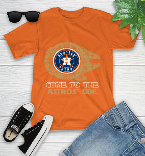 MLB Come To The Houston Astros Side Star Wars Baseball Sports Youth T-Shirt 9