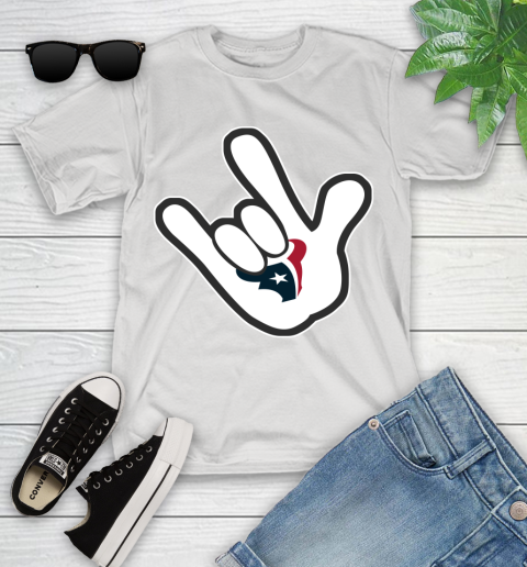 Houston Texans NFL Football Mickey Rock Hand Disney Youth T-Shirt