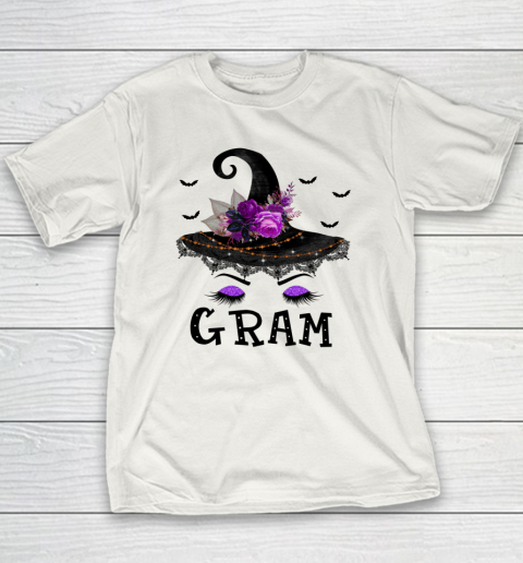 Gram Witch Hat Halloween Costume Grandma Youth T-Shirt