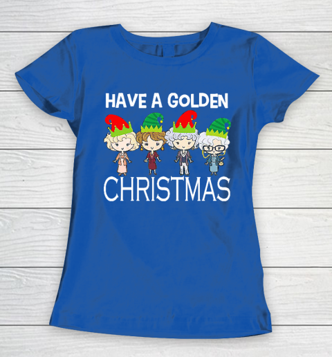 Golden Girls Lovers Gift T shirt Have A Golden Christmas Vintage Women's T-Shirt 8