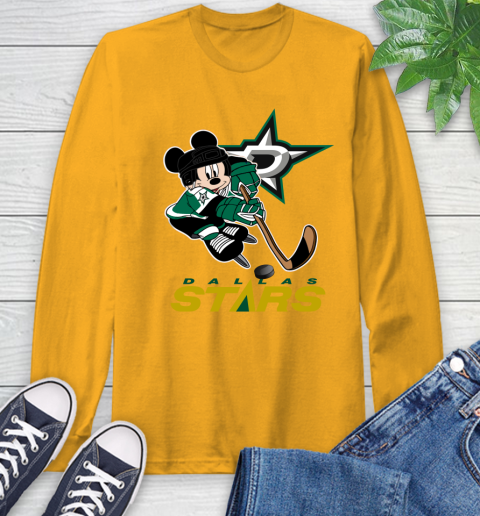 NHL Dallas Stars Mickey Mouse Disney Hockey T Shirt Long Sleeve T-Shirt 3