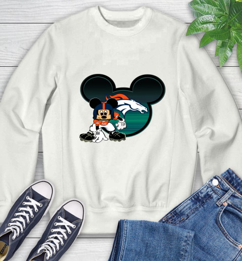 NFL Denver Broncos Mickey Mouse Disney Football T Shirt Sweatshirt