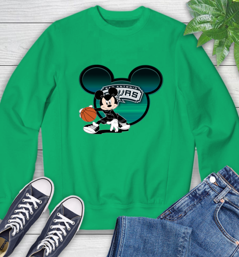 NBA San Antonio Spurs Mickey Mouse Disney Basketball Sweatshirt 6