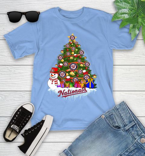 Washington Nationals Merry Christmas MLB Baseball Sports Youth T-Shirt 11