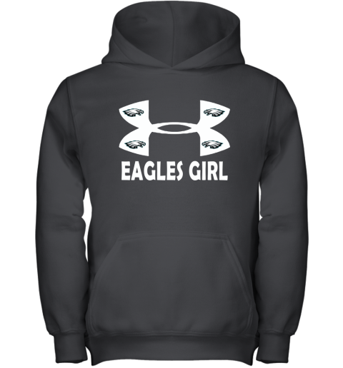 NFL Philadelphia Eagles Girl Under Armour Football Sports Youth Hoodie