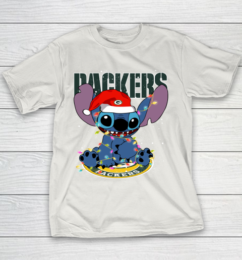 Green Bay Packers NFL Football noel stitch Christmas Youth T-Shirt 8