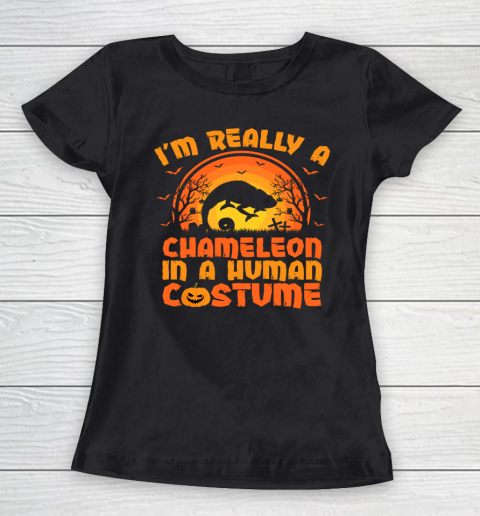 I'm Really A Chameleon In A Human Costume Halloween Women's T-Shirt