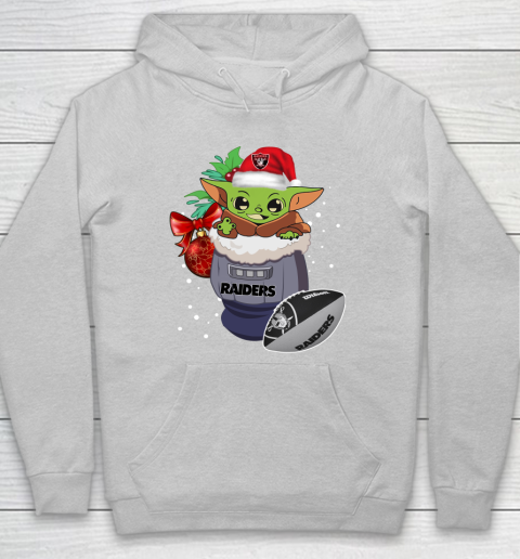Oakland Raiders Christmas Baby Yoda Star Wars Funny Happy NFL Hoodie 6
