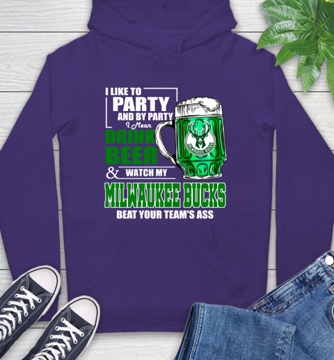 NBA Drink Beer and Watch My Milwaukee Bucks Beat Your Team's Ass Basketball Hoodie 5